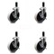 Service Caster 5 Inch Thermoplastic Wheel 1-1/8 Inch Expanding Stem Caster with Brakes, 4PK SCC-EX05S510-TPRS-SLB-118-4 - alternate 1